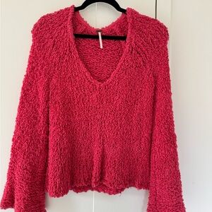 Free People Pink Knit Sweater